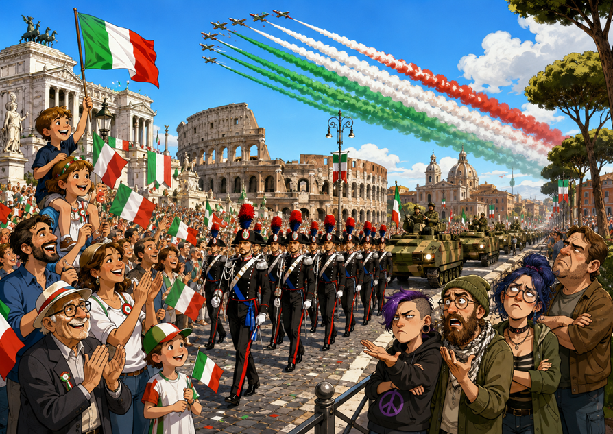 2 giugno, finalmente solo bandiere italiane: incredibile, alla Festa della Repubblica si celebrava l’Italia